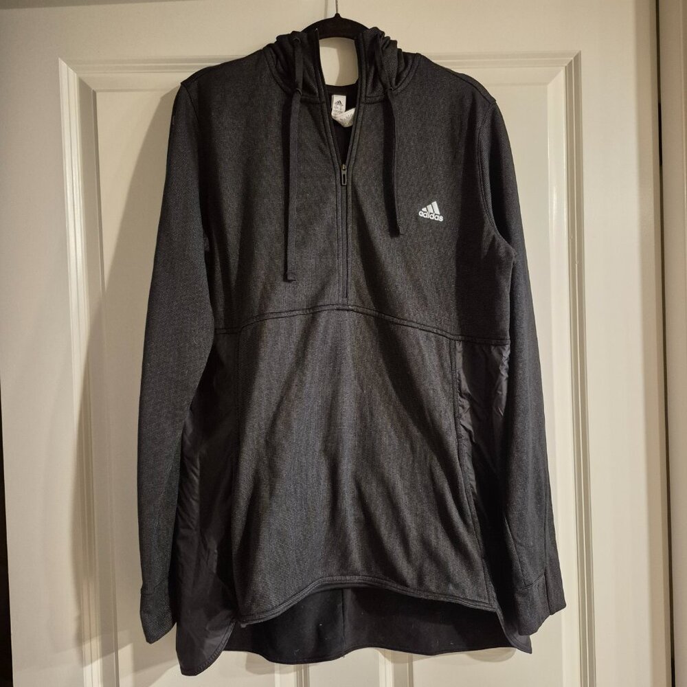 Adidas Women's XL Climawarm 1/4 Zip Hoodie Black